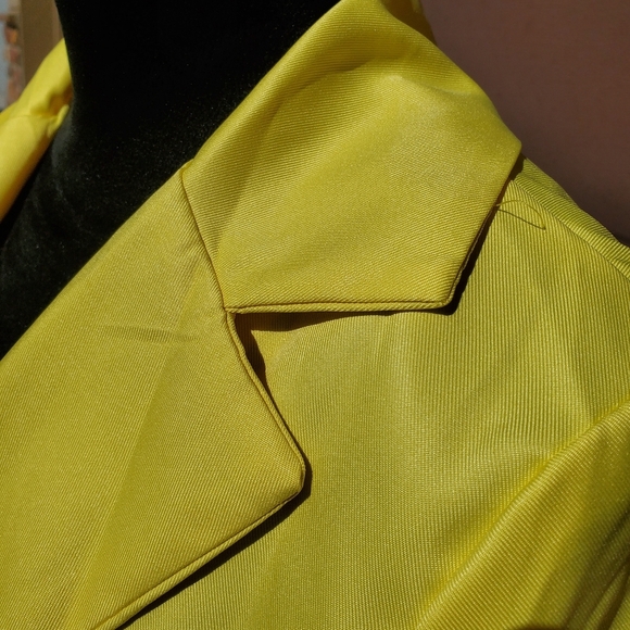 Yellow Oversized Open Front Blazer Jacket Women's Size Small NWOT - Picture 10 of 14
